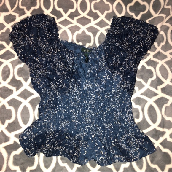 ❌ SOLD ❌ NWT Ralph Lauren Patterned Top - Picture 1 of 6